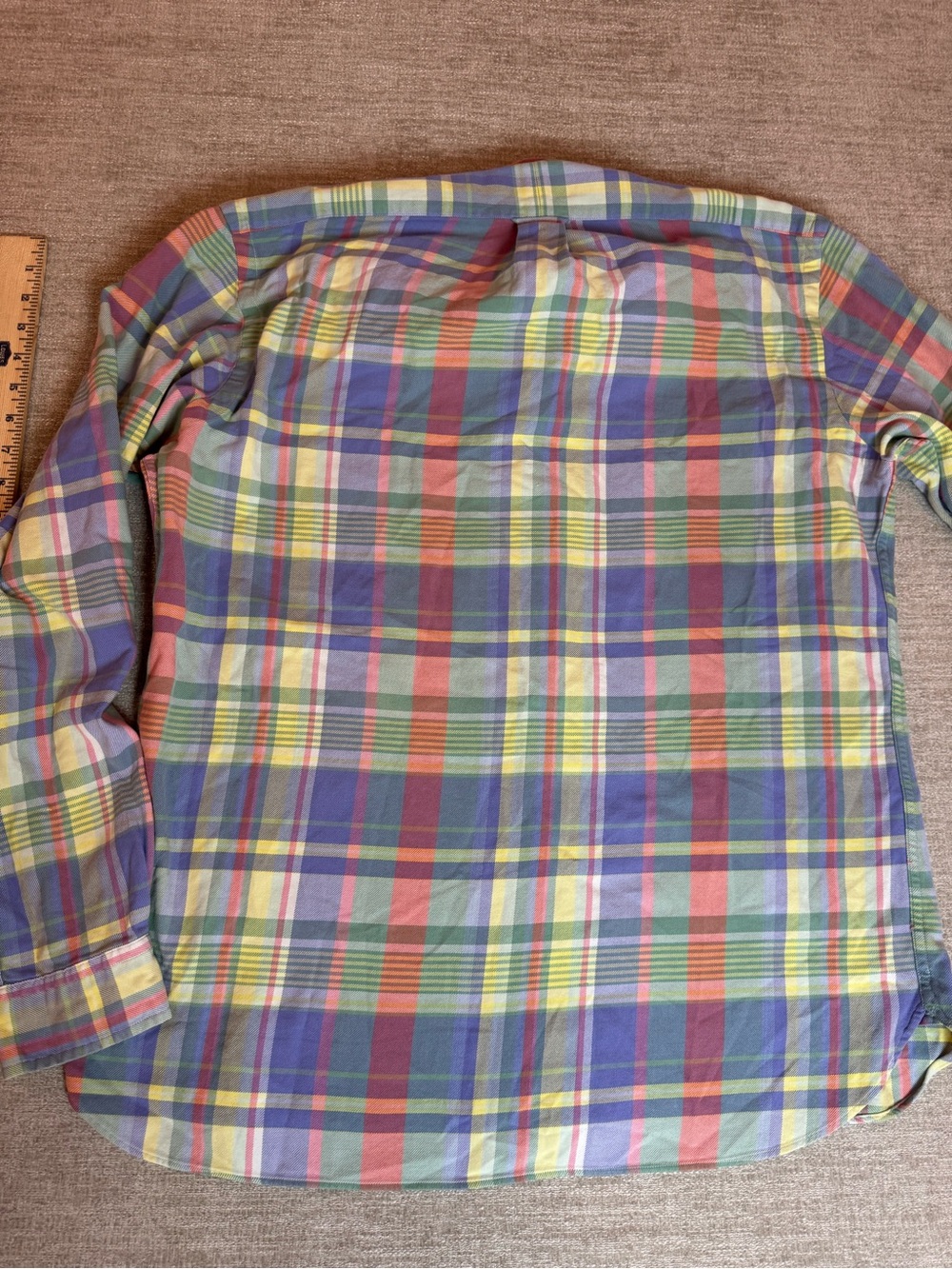 Ralph Lauren 90'sPastel Plaid Button-Down Shirt in Blue, Green, Pink, Yellow - Picture 7 of 11